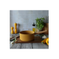 Casserolerie Ogo CASSEROLE ECTOR 20 CM EN ALUMINIUM REVETEMENT CERAMIQUE JAUNE AVEC MANCHE EN BOIS