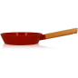 Poele sauteuse Ogo POELE ECTOR 20 CM EN ALUMINIUM REVETEMENT CERAMIQUE PAPRIKA AVEC MANCHE EN BOIS