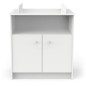 Commode a langer 2 portes, 1 niche - HELICIA - Blanc mat - 79,6 x 70 x 94,4 cm - DEMEYERE