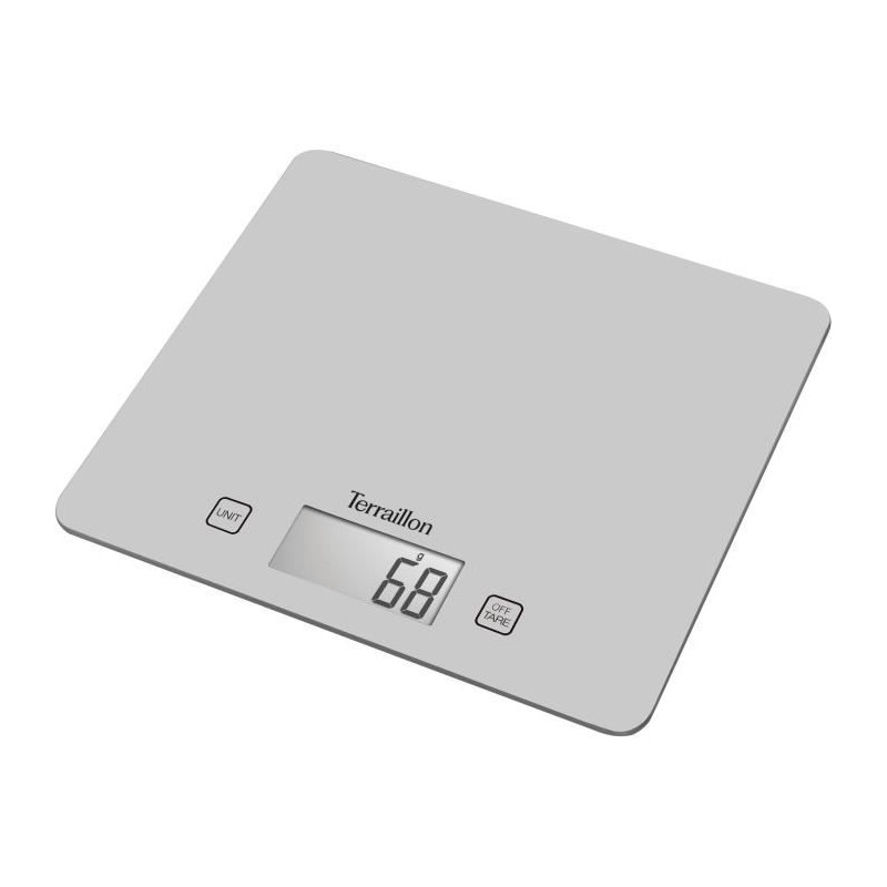 Balance de cuisine électronique - TERRAILLON - T1040 SILVER - Capacité 5Kg - Arret automatique