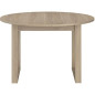 Table a manger extensible - BETTY - Ronde - Décor chene - 4 / 6 personnes - 120 / 155 x 120 x 75 cm - PARISOT