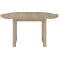 Table a manger extensible - BETTY - Ronde - Décor chene - 4 / 6 personnes - 120 / 155 x 120 x 75 cm - PARISOT