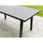 Ensemble repas de jardin - Gris anthracite - Aluminium - 9 places - ANTALYA - DCB GARDEN