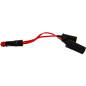 Double prise allume-cigare 12/24V - HTC EQUIPEMENT - Avec prise universelle 10A et Cable rouge 20cm