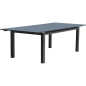 Table de jardin rectangulaire extensible - Gris anthracite - Aluminium - 12 personnes - 240/300 x 100 cm - MIAMI - DCB GARDEN