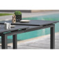 Table de jardin rectangulaire extensible - Gris anthracite - Aluminium - 12 personnes - 240/300 x 100 cm - MIAMI - DCB GARDEN