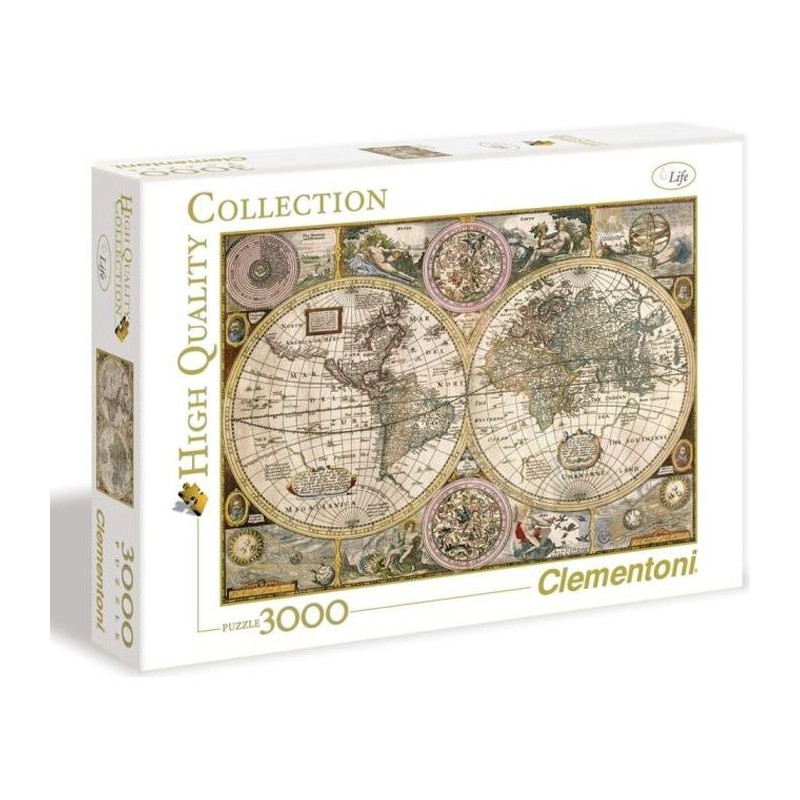 Clementoni - 3000 pieces - Carte Antique