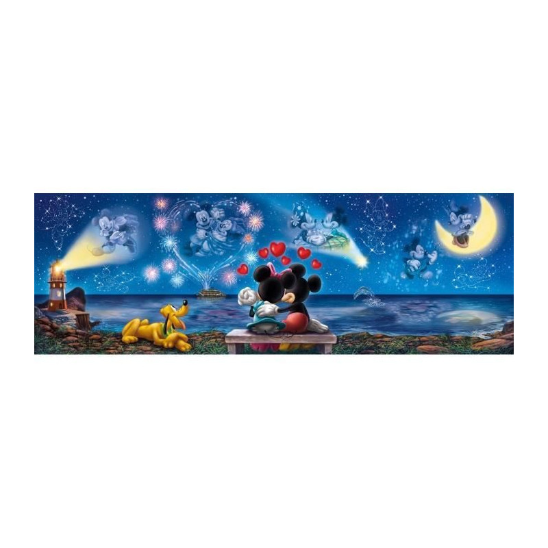 Clementoni - Panorama 1000 pieces - Mickey et Minnie