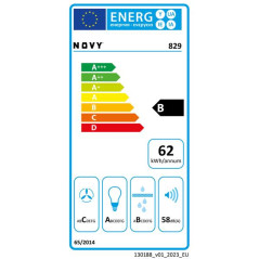 Novy GROUPES ENCASTRABLES - Inox - Moteur intégré - 846 x 296mm - éclairage NOVY - D829