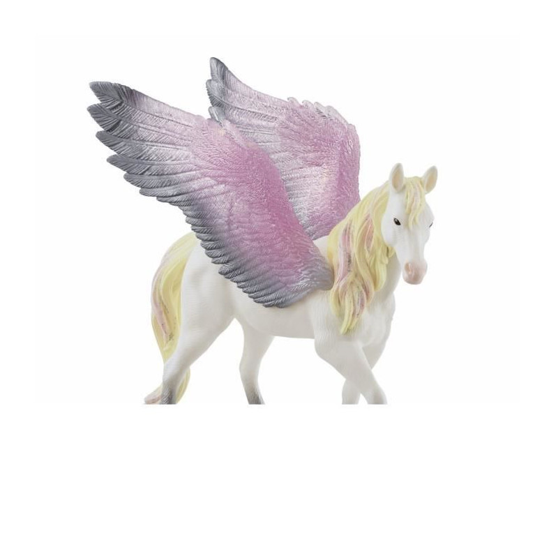 Figurine Pégase Ailée - Avec Ailes et Criniere Brillantes - Figurine Cheval Amusante et Durable - Cadeau pour Enfants a Partir