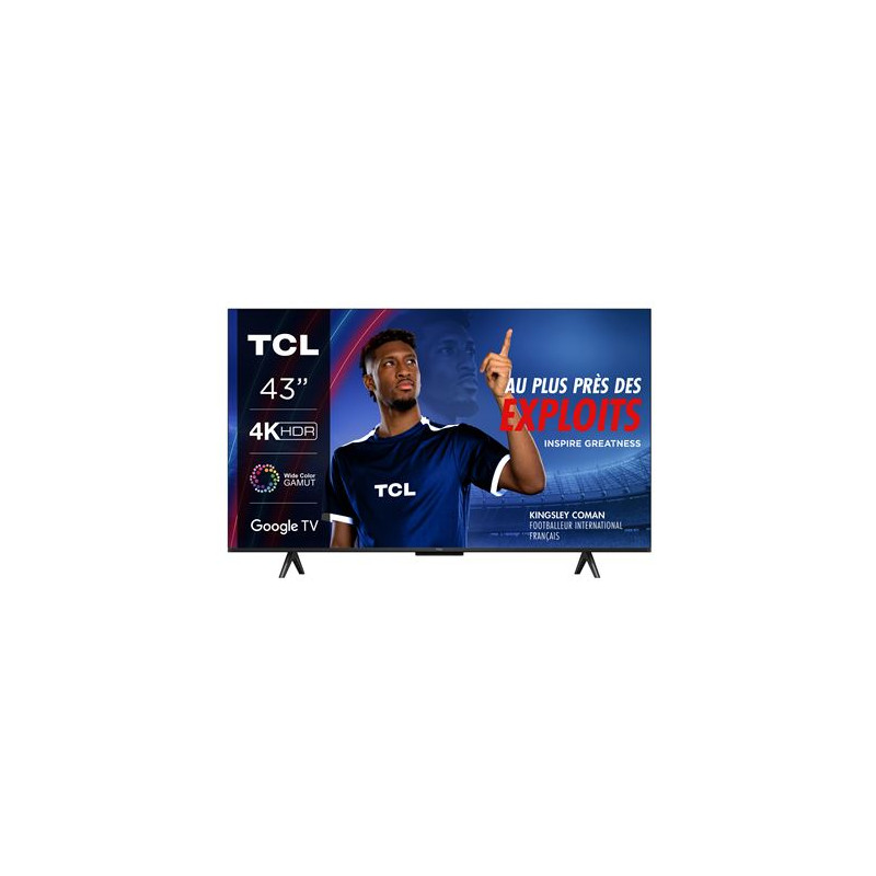 TV LED Tcl 43P755 108 cm 4K UHD 2024 Aluminium brossé