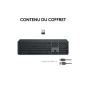 Clavier Logitech MX Keys S Clavier Sans Fil Rechargeable USB C, Silencieux, Plat, Retroeclaire Graphite