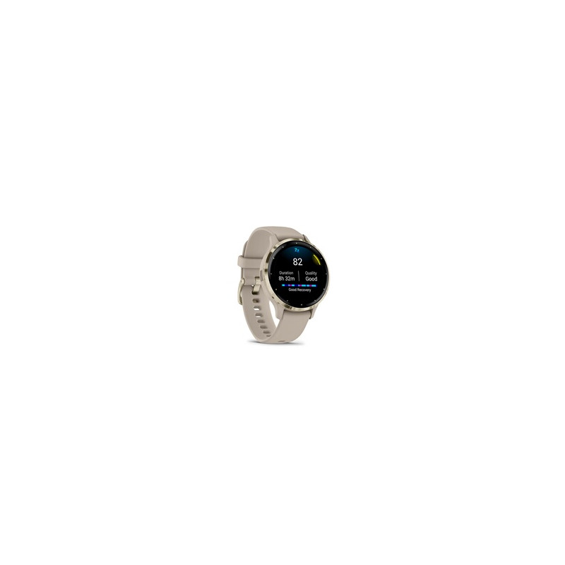 Montre connectée Garmin Venu 3S, Soft Gold avec bracelet lin