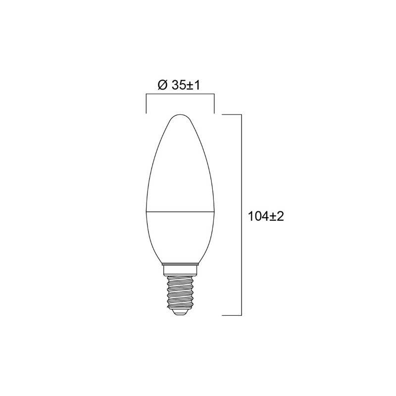 Ampoule flamme TOLEDO 4,5W 470lm 827 E14 nouveau modèle SYLVANIA 0029607