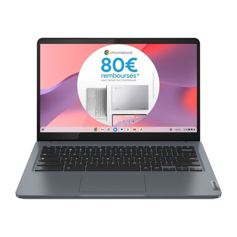 Ordinateur Chromebook LENOVO IdeaPad 3 14IAN8 | 14'' FHD - Intel i3 N305 - RAM 8 Go - SSD 128 Go - Chrome OS - AZERTY