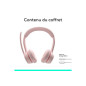 Casque PC Logitech Zone 300 Bluetooth sans fil avec microphone anti parasite Rose