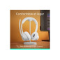 Casque PC Logitech Zone 300 Bluetooth sans fil avec microphone anti parasite Blanc