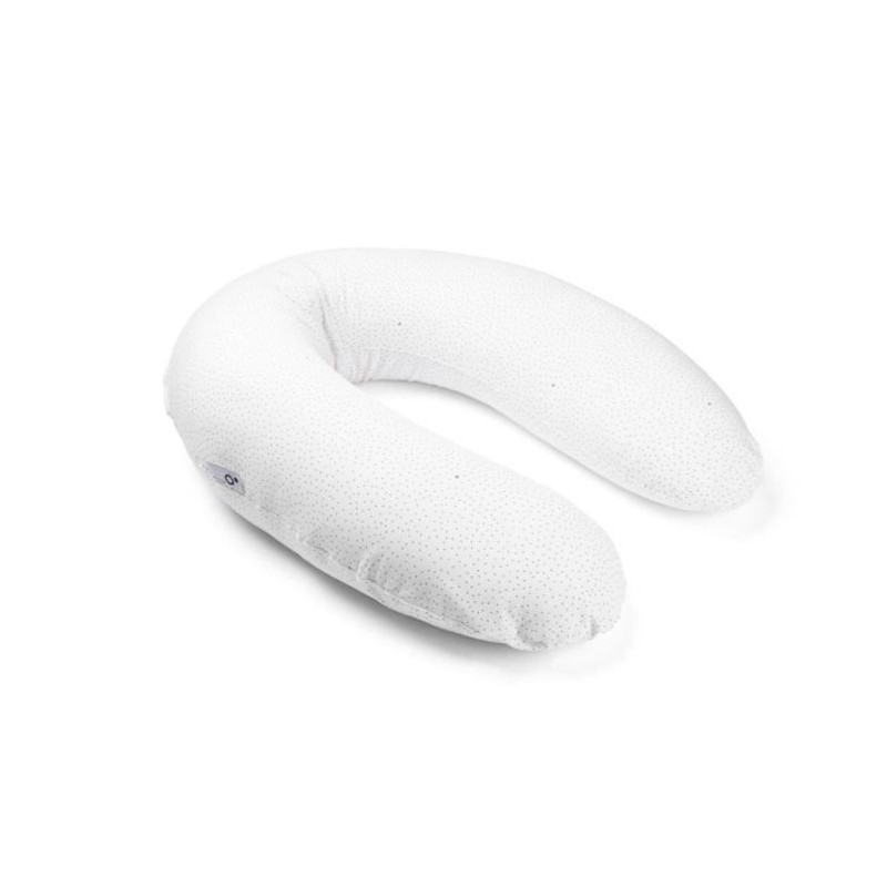 doomoo Coussin de maternité et d'allaitement Buddy - Confort optimal pour maman et bébé, Silver Dots