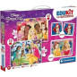 Clementoni - Edukit - Disney Princesses - Coffret apprentissage 4 en 1 - 2 puzzles, 1 mémo, 1 jeu de 6 cubes - Fabriqué en Ita