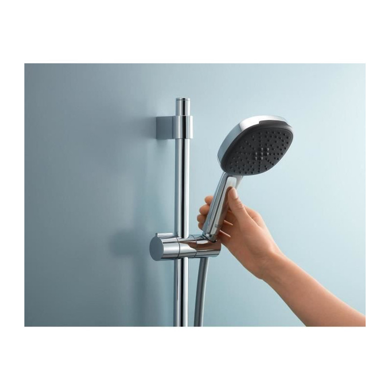 Ensemble de douche avec pommeau 2 jets, barre et flexible - GROHE Vitalio Comfort 110 26928001 - Sélection facile - Economie d'