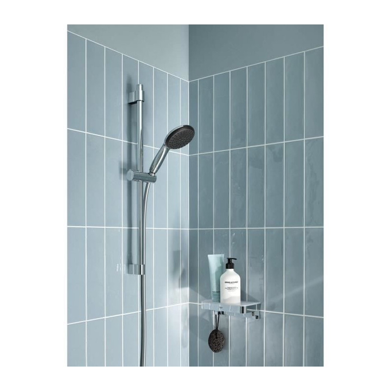 Ensemble de douche avec pommeau 2 jets, barre 60cm et flexible 1,75m - GROHE Vitalio Start 110 27948001 - Economie d'eau - Chrom