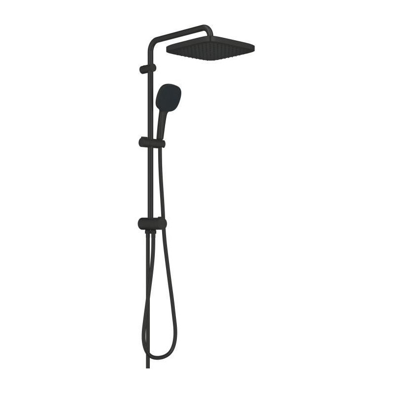 Colonne de douche avec inverseur manuel - Economie d'eau - GROHE Vitalio Comfort 250 - Noir Mat - 266982431