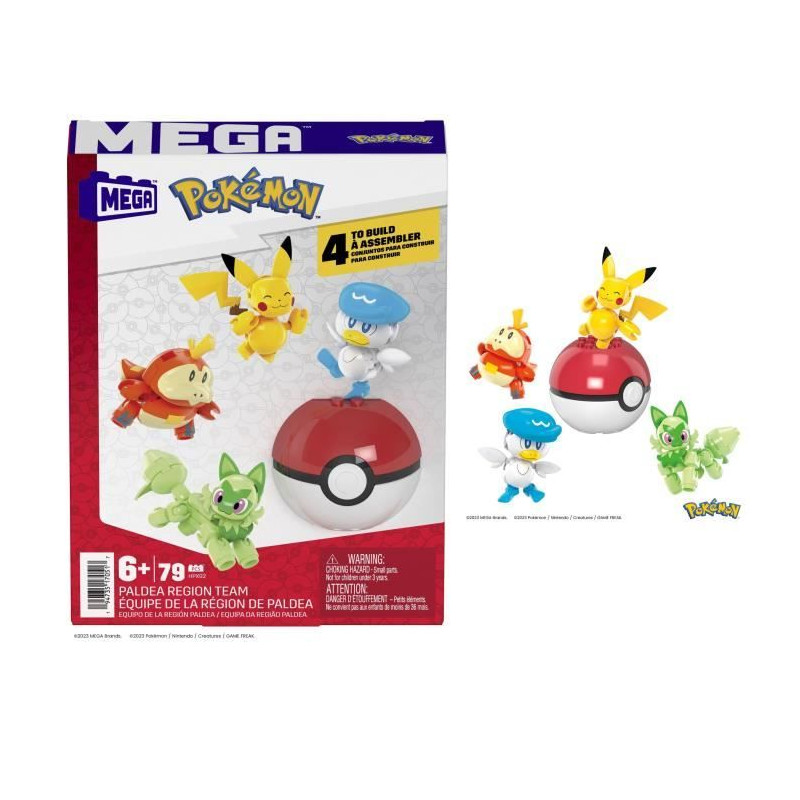 Briques de construction - MEGA CONSTRUX - 4 NEW PARTNERS - Licence Pokémon