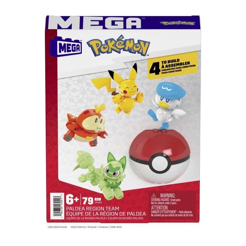 Briques de construction - MEGA CONSTRUX - 4 NEW PARTNERS - Licence Pokémon