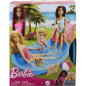 Barbie - Poupée et accessoires - Coffret poupée blonde avec piscine