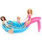 Barbie - Poupée et accessoires - Coffret poupée blonde avec piscine