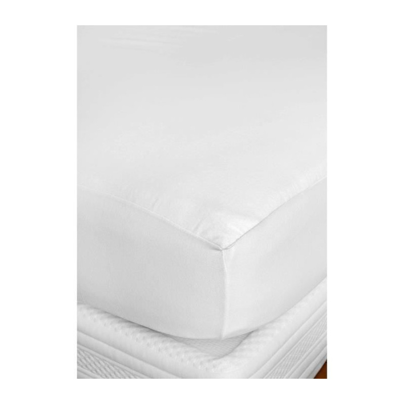 TOISON D'OR - Protection literie - Cumin - 100% coton - 160x200cm - Blanc