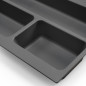 Emuca 8329423 range couverts Optima pour tiroir universel, module 450mm, Plastique, Gris antracite