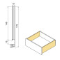 Emuca 3186612 Tiroir extérieur Vertex avec réglages 3D hauteur 178mm, 40kg, profondeur 400mm, Acier, Peint en blanc