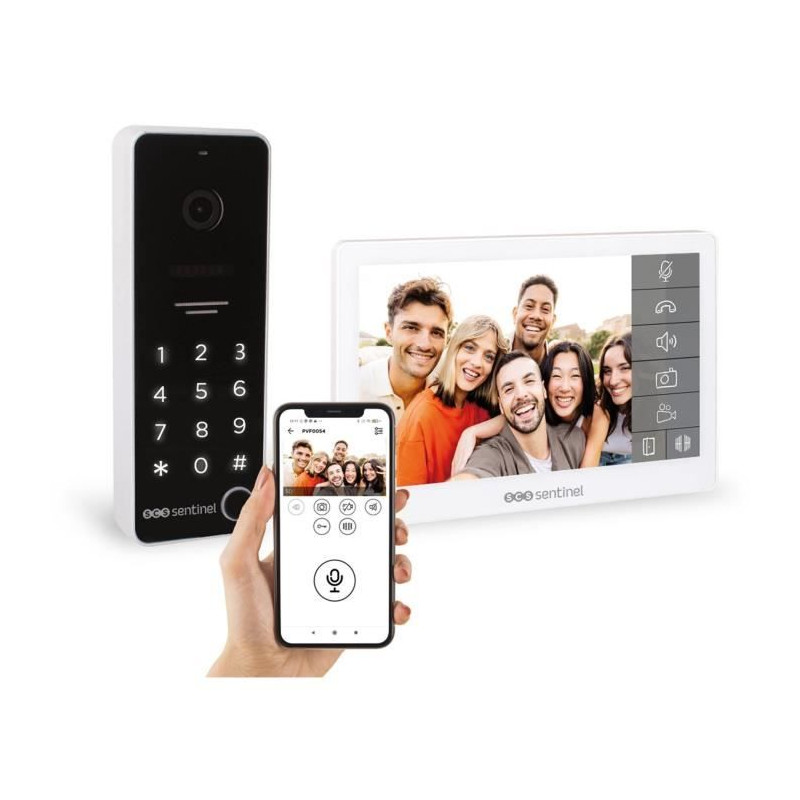 Interphone vidéo connecté avec clavier a code - SCS SENTINEL - CodeVisio Wi-Fi - 6 mélodies