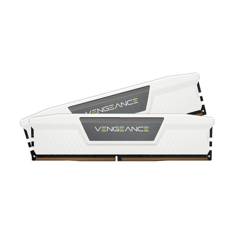 Mémoire RAM - CORSAIR - Vengeance DDR5 RAM 32Go (2x16Go) 5600MHz CL40 Intel XMP Compatible iCUE - Blanc (CMK32GX5M2B5600C40W)