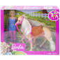 Poupée Barbie et son cheval - BARBIE - Blonde - Accessoires d'équitation inclus