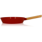 Poele sauteuse Ogo POELE ECTOR 28 CM EN ALUMINIUM REVETEMENT CERAMIQUE PAPRIKA AVEC MANCHE EN BOIS