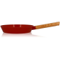 Poele sauteuse Ogo POELE ECTOR 24 CM EN ALUMINIUM REVETEMENT CERAMIQUE PAPRIKA AVEC MANCHE EN BOIS