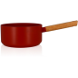 Casserolerie Ogo CASSEROLE ECTOR 20 CM EN ALUMINIUM REVETEMENT CERAMIQUE PAPRIKA AVEC MANCHE EN BOIS