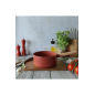 Casserolerie Ogo CASSEROLE ECTOR 20 CM EN ALUMINIUM REVETEMENT CERAMIQUE PAPRIKA AVEC MANCHE EN BOIS