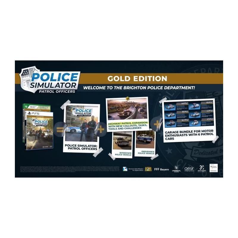 Police Simulator Patrol Officers - Jeu Xbox Series X et Xbox One - Gold Edition