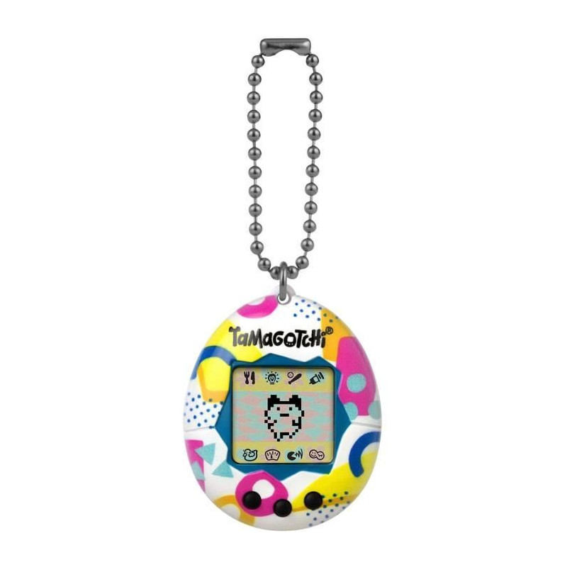 Tamagotchi - BANDAI - Tamagotchi original - Memphis Style - animal électronique virtuel avec écran couleur, 3 boutons et jeux