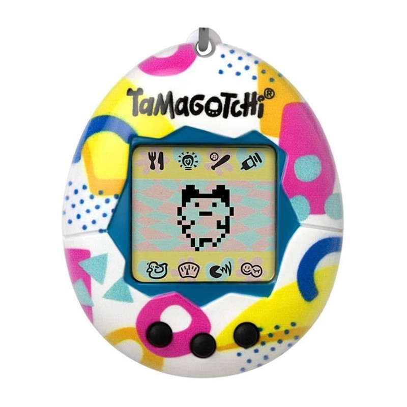 Tamagotchi - BANDAI - Tamagotchi original - Memphis Style - animal électronique virtuel avec écran couleur, 3 boutons et jeux