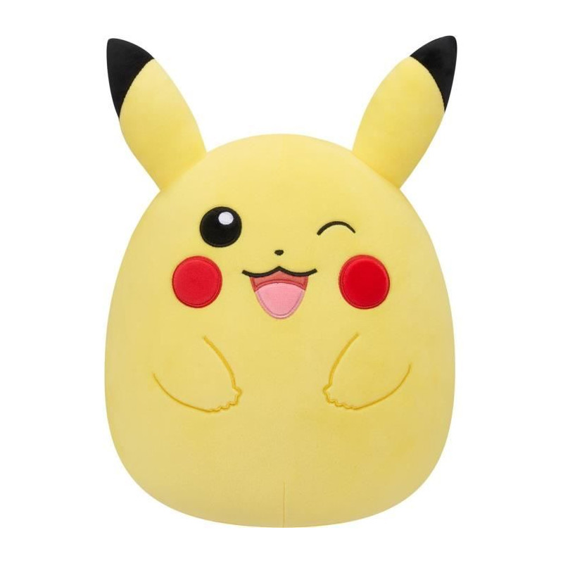 Peluche - BANDAI - Pokémon - Squishmallows 50 cm - Pikachu - Grande peluche ultra-douce - Licence officielle Pokémon