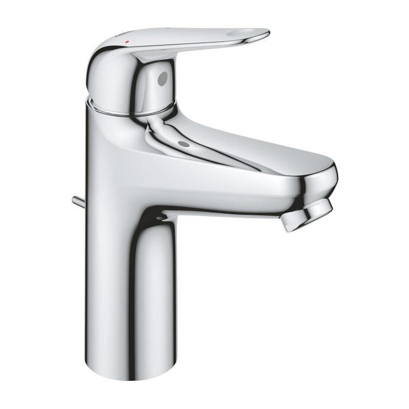 Mitigeur monocommande lavabo - GROHE Swift - 24325001 - Chromé - Taille M - Economie d'eau - Tirette et vidage