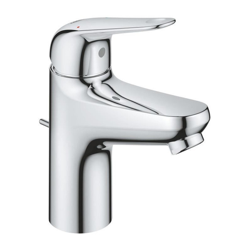 Mitigeur monocommande lavabo - GROHE Swift - 24316001 - Chromé - Taille S - Economie d'eau - Tirette et vidage