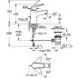 Mitigeur monocommande lavabo - GROHE Swift - 24316001 - Chromé - Taille S - Economie d'eau - Tirette et vidage