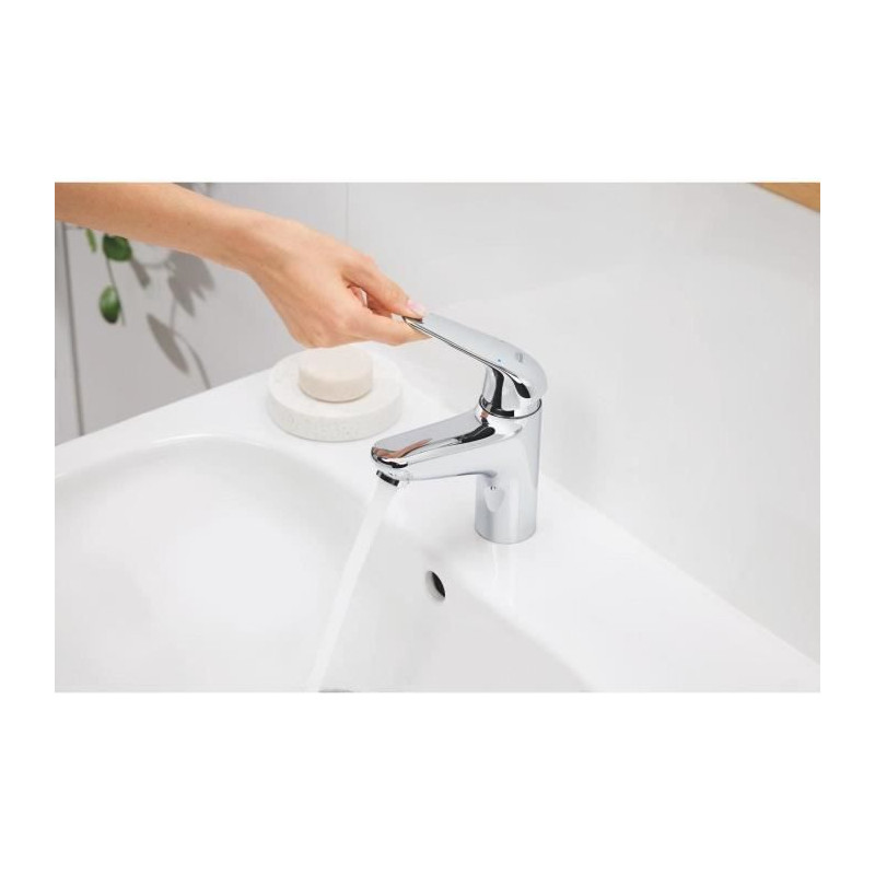 Robinet monofluide lave-mains - GROHE Swift - 20617001 - Chromé- Taille XS - Economie d'eau