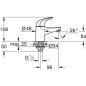 Robinet monofluide lave-mains - GROHE Swift - 20617001 - Chromé- Taille XS - Economie d'eau