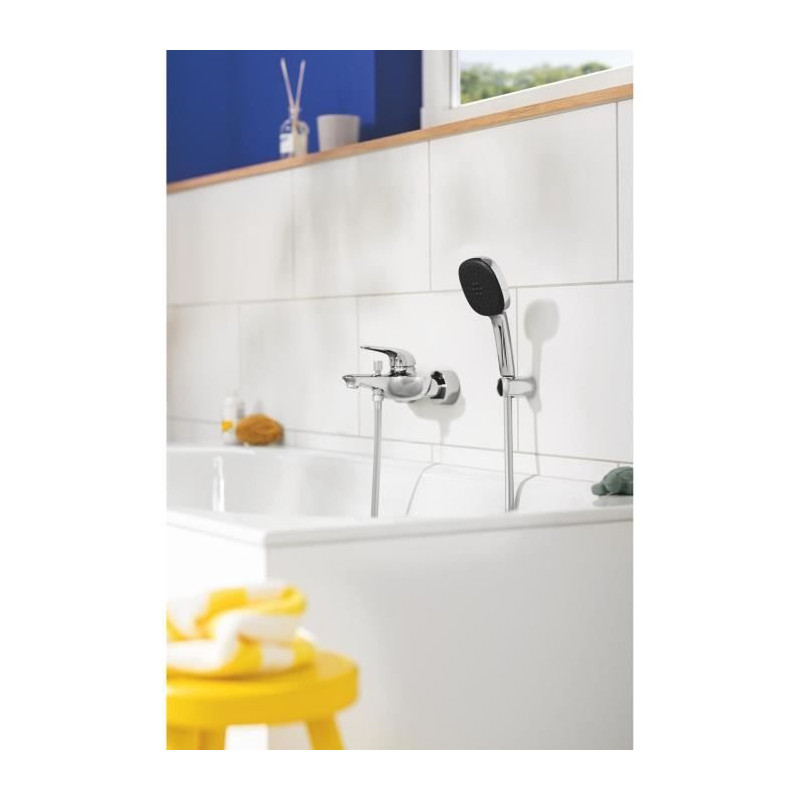 Ensemble de douche avec pommeau 2 jets, support et flexible - GROHE Vitalio Comfort 110 26399001 - Sélection facile - Economie